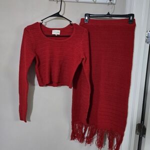 Freshman Vibrant Red Knit Top